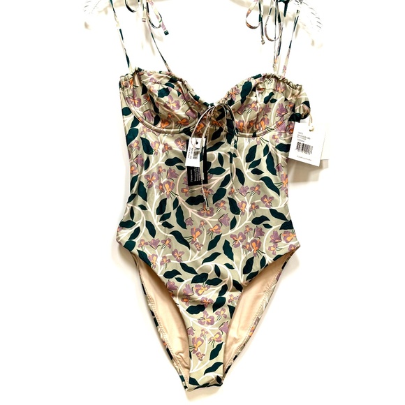 Agua By Agua Bendita Ebano Floral Print Underwired One-Piece Swimsuit M - Picture 14 of 14